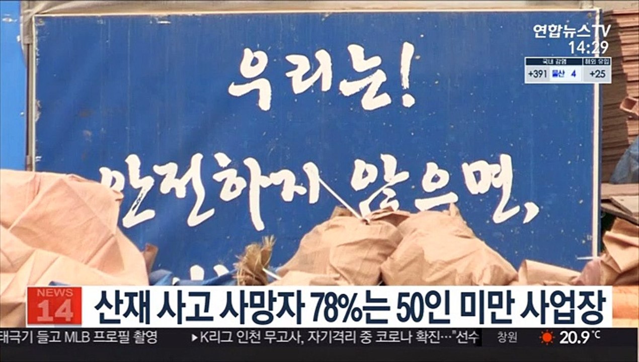 지난 3년간 산재 사고 사망자 78%는 50인 미만 사업장