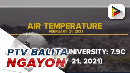 Pinakamababang temperatura ngayong Amihan, naitala ngayong araw