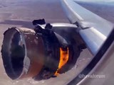 Yolcu uçağının motoru seyir halindeyken alev aldı