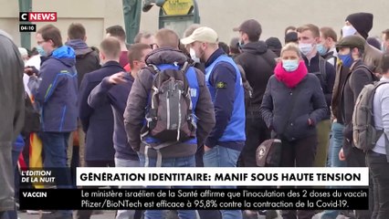 Entre 1.500 et 2.000 personnes se sont rassemblées samedi après-midi à Paris pour protester contre l'éventuelle dissolution du mouvement d'extrême droite radicale Génération identitaire