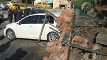 Beşiktaş'tan otoparkın istinat duvarı çöktü