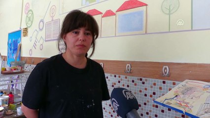 Afyonkarahisarlı ressam duvarları sanat eserine dönüştürüyor