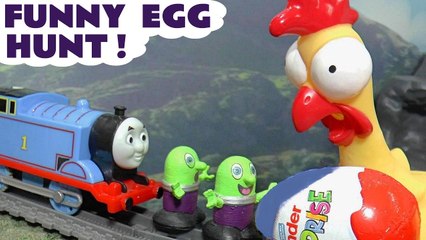 Kinder Surprise Eggs Hunt with the Funny Funlings and Thomas and Friends in this Family Friendly Full Episode English Toy Story Video for Kids by Kid Friendly Toy Trains 4U
