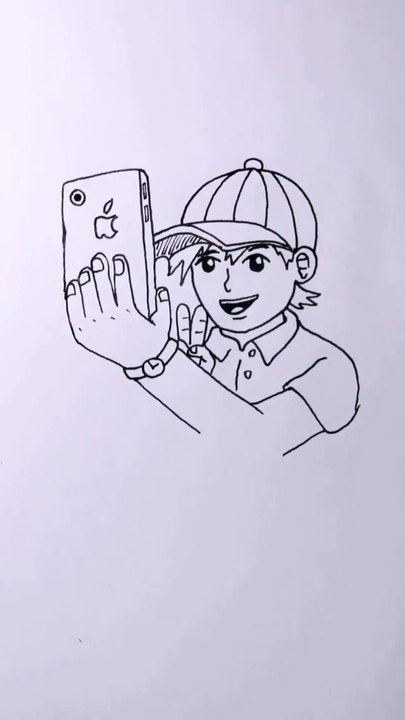 Make selfie boy in simple steps