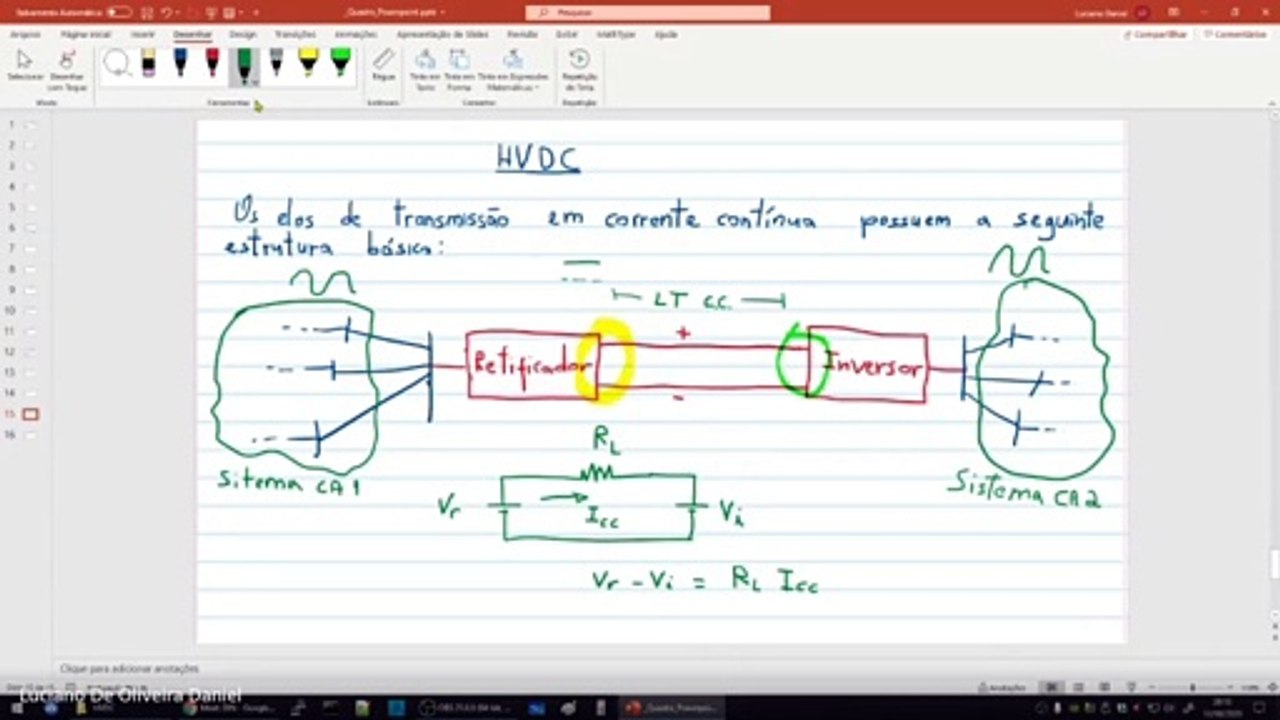 Simulação do HVDC (LCC) no ANATEM