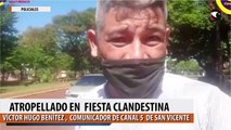 San Vicente comunicador atropellado en fiesta clandestina