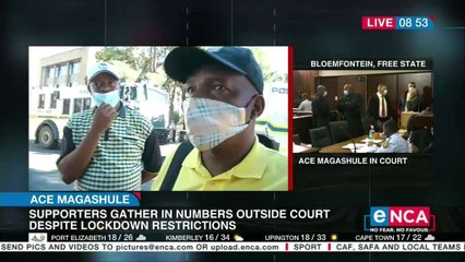 Supporters gather outside court ahead Ace corruption case