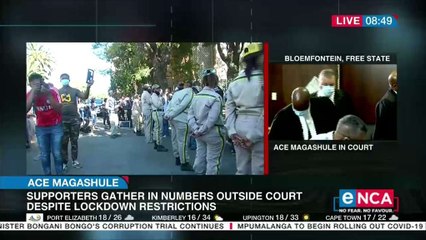 Magashule supporters gather ahead of corruption case