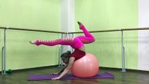 Training CONTORTION on  ball. Training Stretching. Best Flexibility and Gymnastics Videos