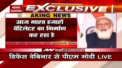 PM speaking at Defence Webinar for effective implementation of Budget