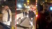 Bakırköy D-100 yan yolda İETT otobüsünün önünü kesip tehditler yağdırdılar