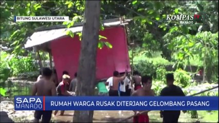 Rumah Warga Rusak Diterjang Gelombang Pasang
