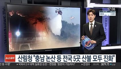 산림청 "충남 논산 등 전국 5곳 산불 모두 진화"