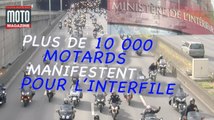 Les motards manifestent pour la légalisation de l'interfile - MOTO MAGAZINE