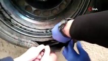 Otomobil lastiğinden bir kilo kokain çıktı
