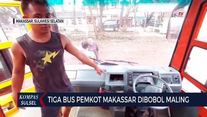 Tiga Bus Pemkot Makassar Dibobol Maling Aki Dan Televisi Raib