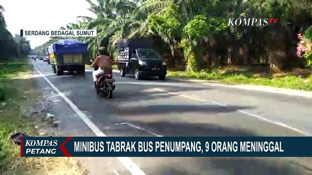 Minibus Tabrak Bus Penumpang di Serdang Bedagai, 9 Korban Tewas di Lokasi