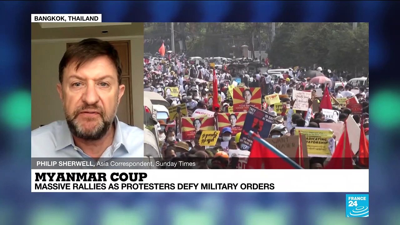 Myanmar coup: Massive rallies as protesters defy military orders