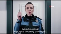 Samsun polisi evden hırsızlık olaylarına dikkat çekmek için kamu spotu hazırladı