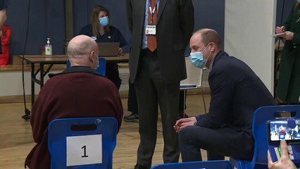 Prince William visits vaccination centre in Norfolk