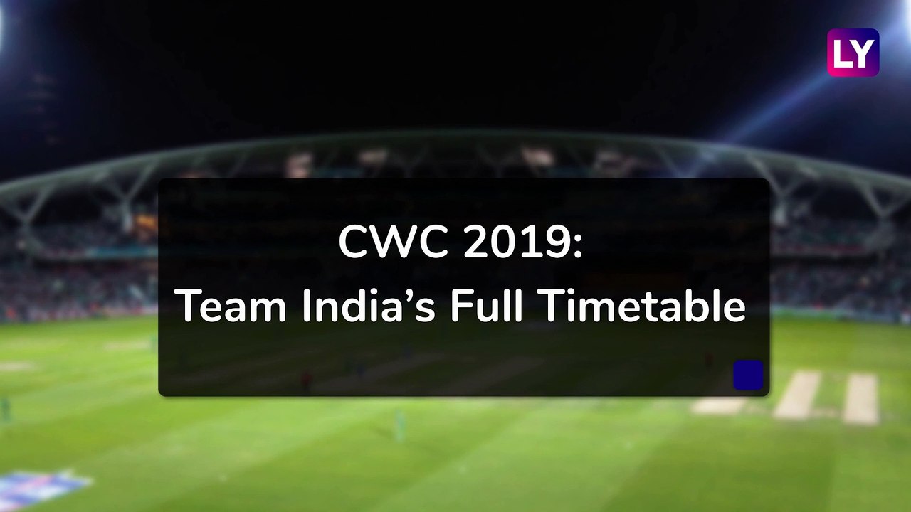 India Matches Schedule in ICC Cricket World Cup...