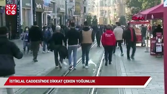İstiklal caddesi'nde dikkat çeken yoğunluk