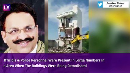UP Gangster Turned MLA Mukhtar Ansaris Illegal Properties Demolished In Lucknow
