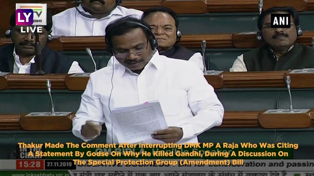 Pragya Thakur Calls Nathuram Godse ‘Deshbhakt In Lok Sabha, Congress Attacks BJP