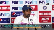 Wicket Keeper Wriddhiman Saha At Team Indias Press Conference Ahead Of 1st Day Night Test