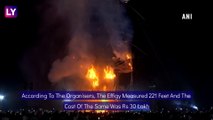 Dussehra 2019: Indias ‘Tallest Ravana Effigy Set Ablaze In Chandigarh