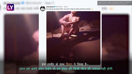Virat Kohli ने शेयर की शर्टलेस फोटो, यूजर ने कहा- तुम्हारा भी चालान कट गया