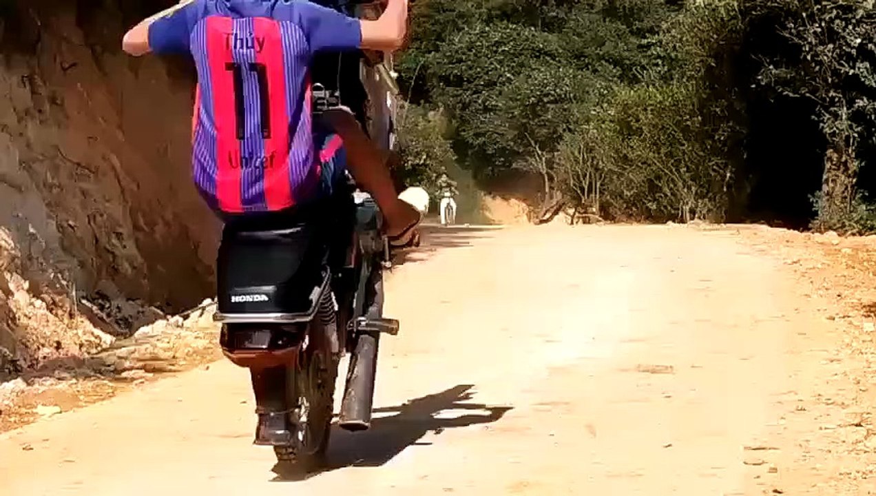 Young man with his bike