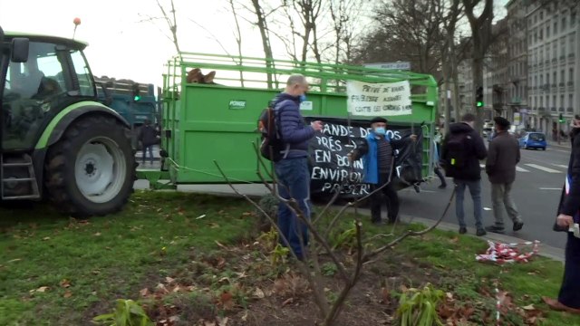 Lyon: des agriculteurs manifestent contre les menus sans viande dans les cantines