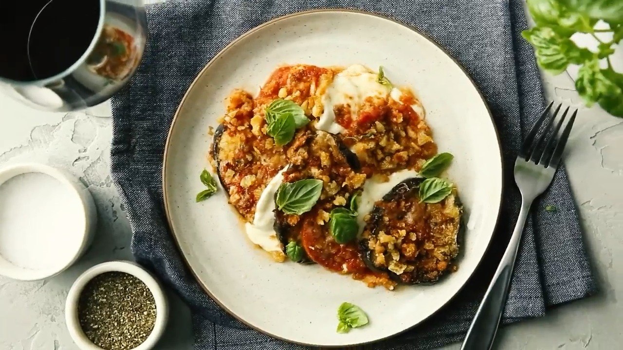 Sheet Pan Eggplant Parmesan