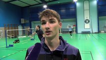 Christo Popov après la médaille d'argent avec la France à l'Euro mixte de badminton