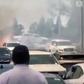 بالفيديو.. حريق ضخم يلتهم 86 سيارة في كاليفورنيا
