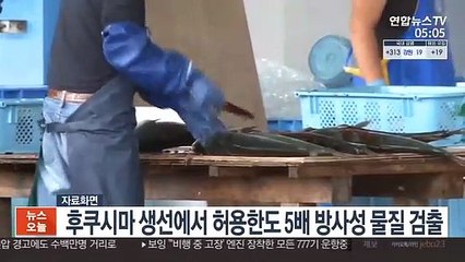 후쿠시마 앞바다 생선에 허용한도 5배 방사성 물질