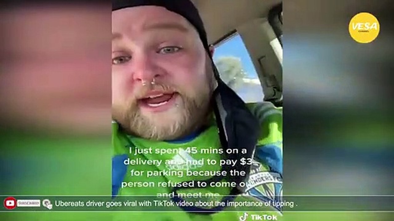 Ubereats driver goes viral with TikTok video about the importance of tipping