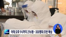 어제 오후 9시까지 296명…오늘도 300명대 초반 예상