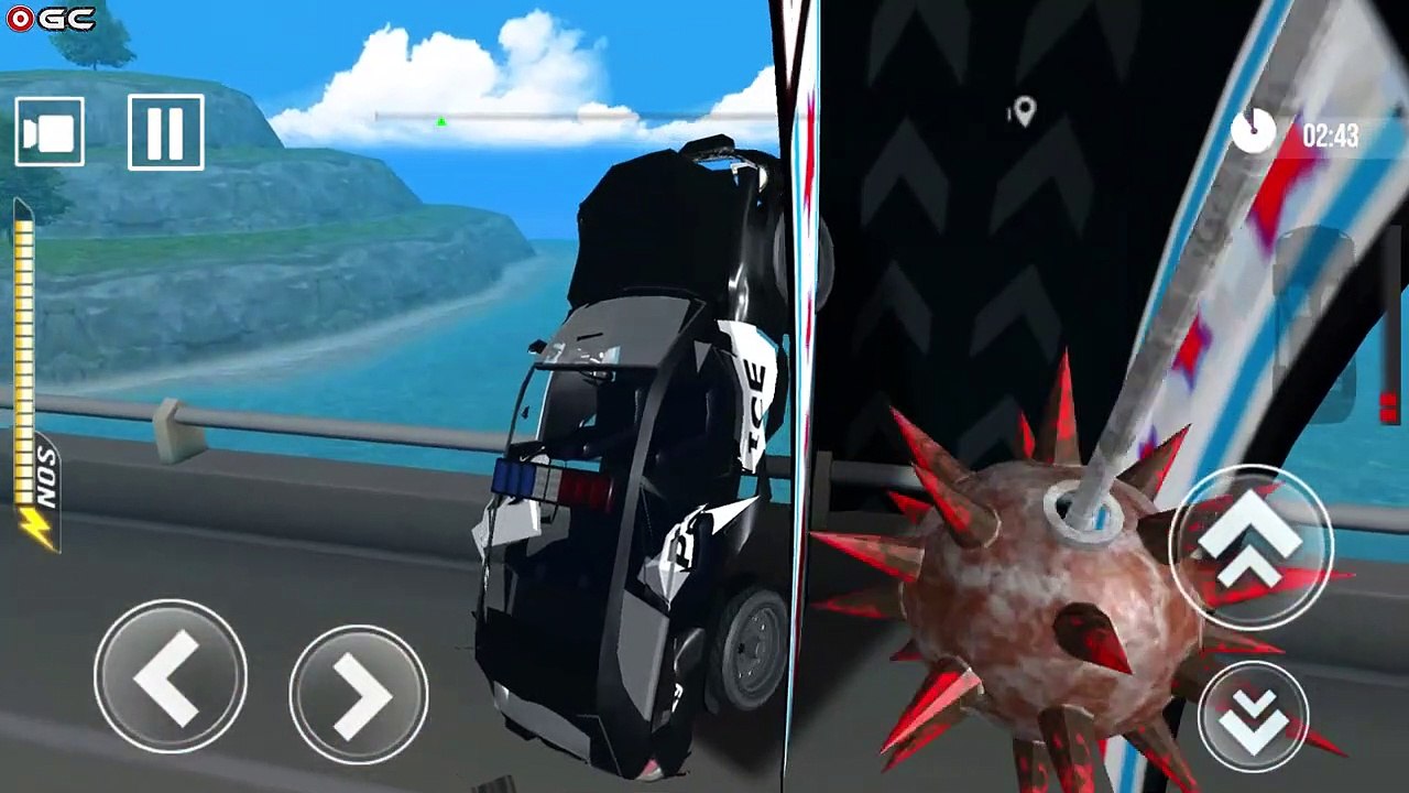 Impossible Track Speed Bump, Police Car "New Car Driving Games" Deadly Race Android GamePlay #4