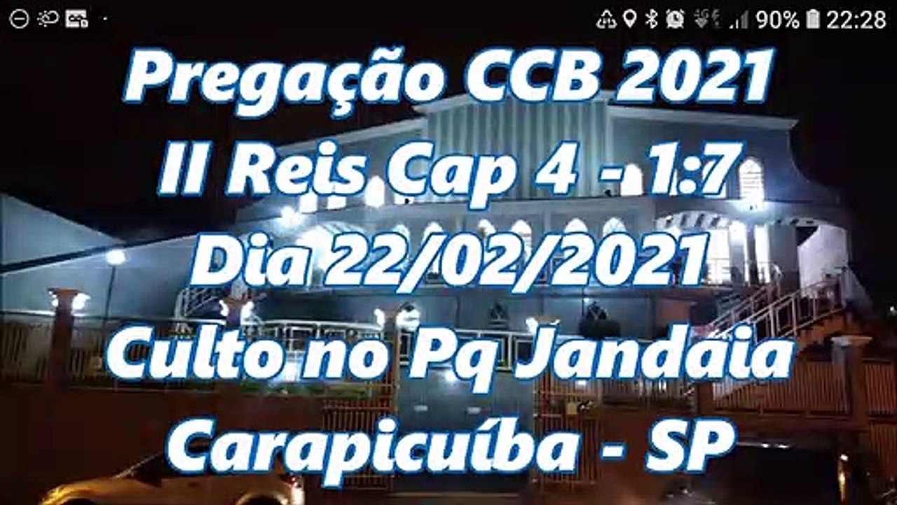 Ponto de Palavra 2021 II Reis Cap 4 - 1:7  Dia 22/02/2021  Culto no Pq Jandaia II - Carapicuíba - SP
