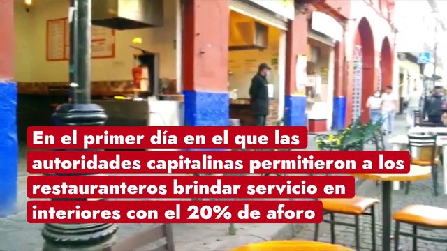 En el primer día, restaurantes de la CDMX no registran el aforo para atender dentro de los locales