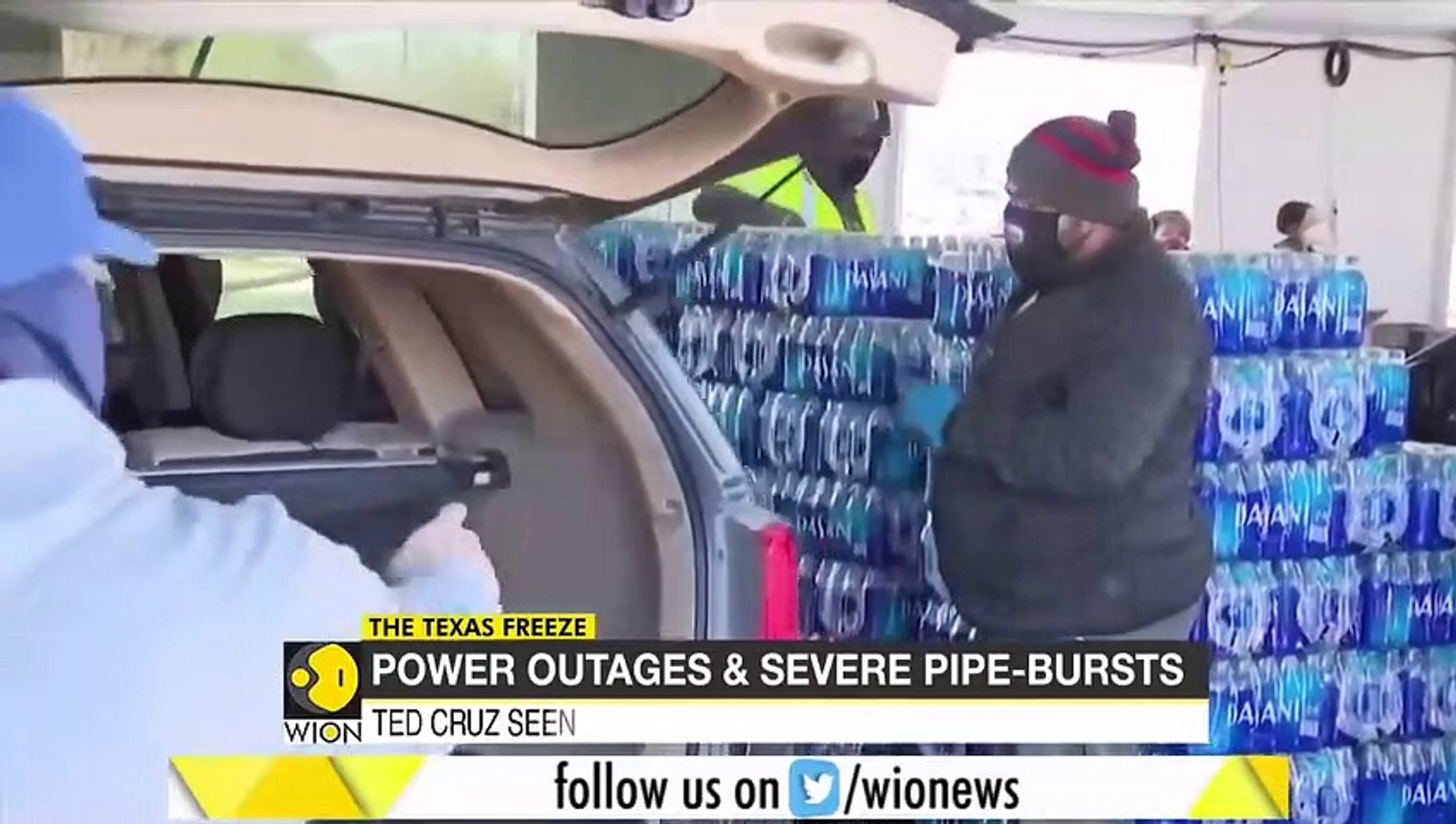 Senator Ted Cruz cleans up damaged house in Texas  Texas freeze  US weather  Latest English News