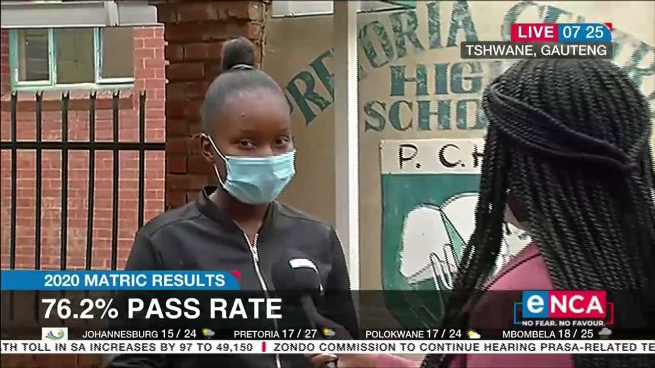 Pupils react to matric results