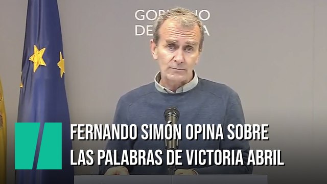 Fernando Simón valora las palabras de Victoria Abril negando el covid