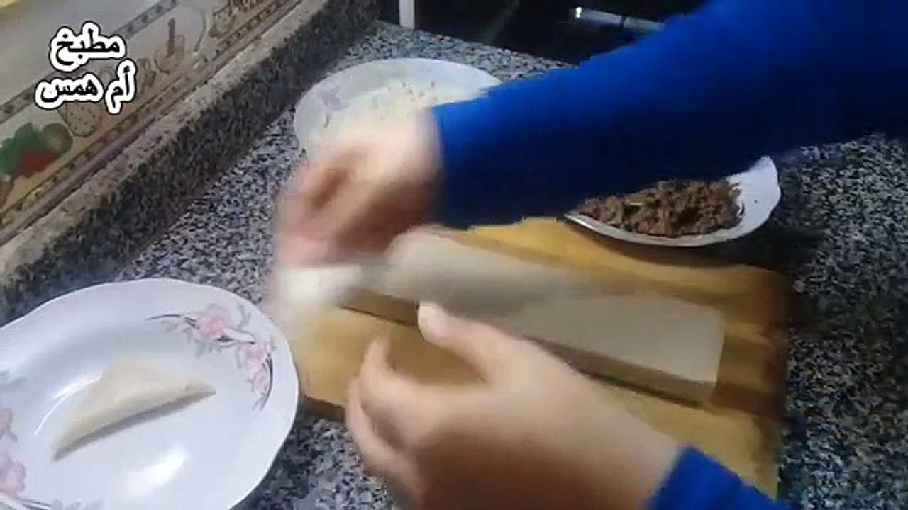 احلى واسهل طريقه للسمبوسك البيتى بحشوتين احلى من بعض