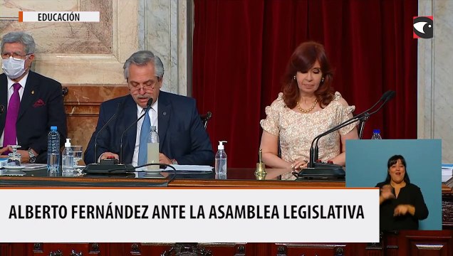 Alberto Fernández ante la Asamblea Legislativa