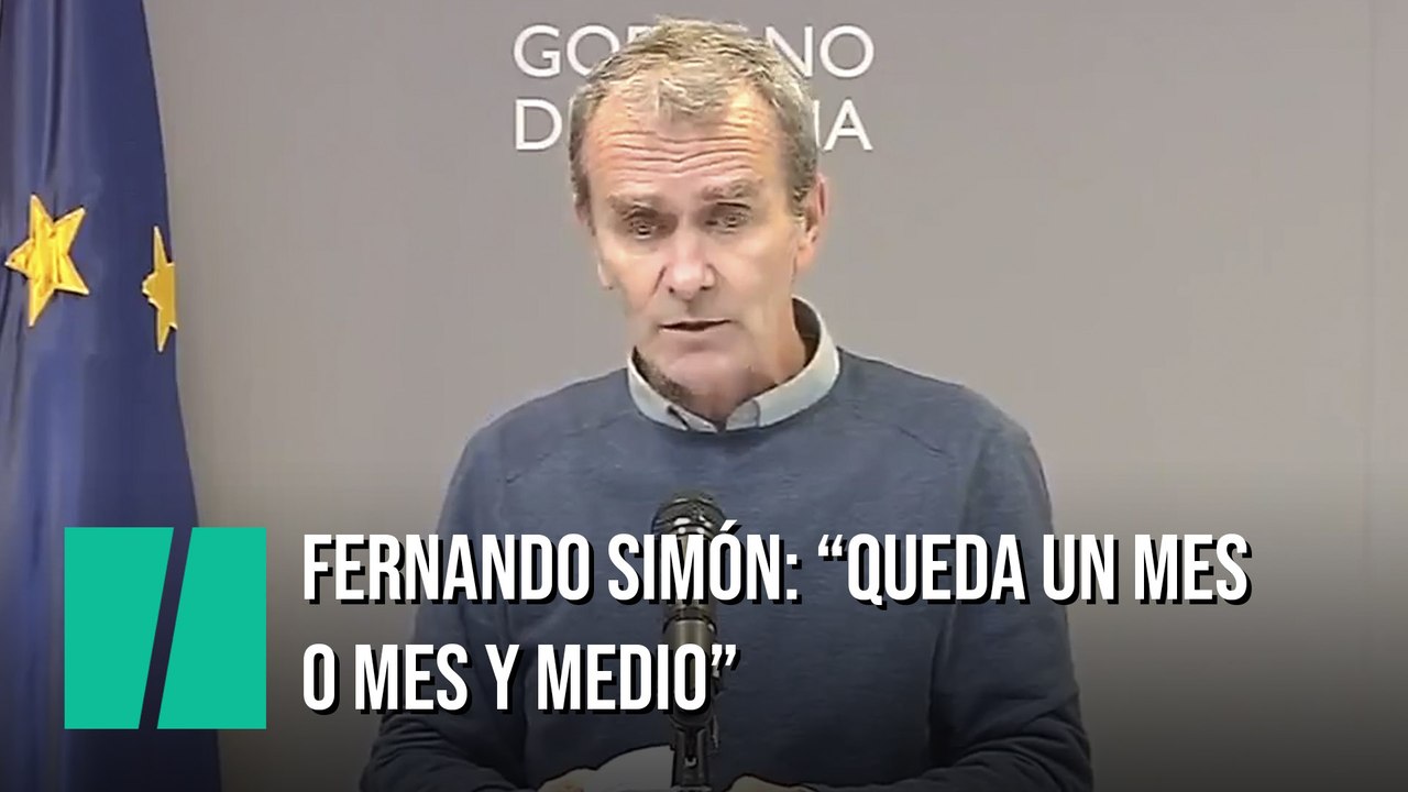 Fernando Simón: "Es un esfuerzo pequeño lo que nos queda, puede que un mes o mes y medio"