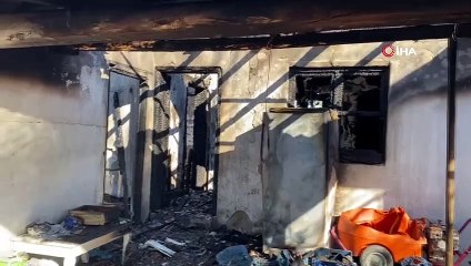 Mevsimlik işçilerin kaldığı ev küle döndü