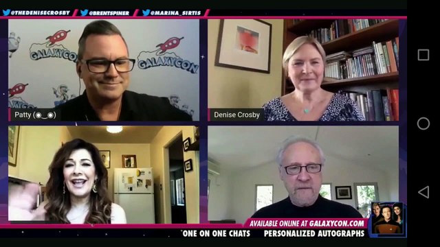 Galaxycon Live Comicon, Cast of Star Trek TNG; Marina Sirtis Brent Spiner Denise Crosby 9-20-2020